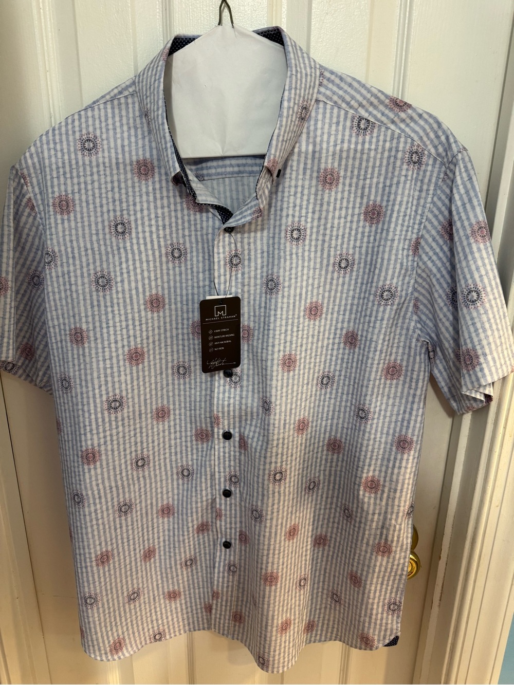 Casual Button Down Mens Performance Shirt